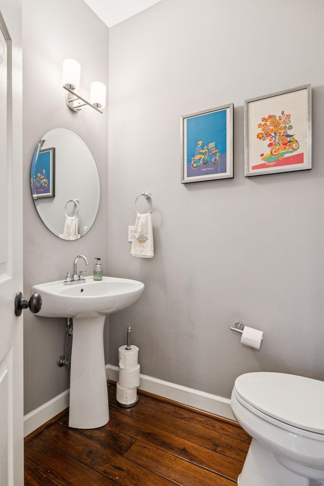641 Old Hickory Blvd Unit 35, Brentwood, TN 37027 - half bathroom featuring baseboards, wood-type flooring, and toilet