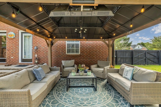 2988 Barnstable Ct, Murfreesboro, TN 37127 - view of patio / terrace with a gazebo, an outdoor living space, and a gate