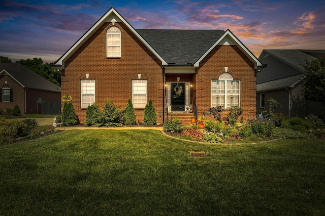 2988 Barnstable Ct, Murfreesboro, TN 37127 - traditional home with brick siding, a lawn, and roof with shingles