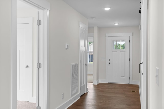 1573 Collins View Way, Clarksville, TN 37043 - foyer entrance featuring dark wood-type flooring, baseboards, and recessed lighting