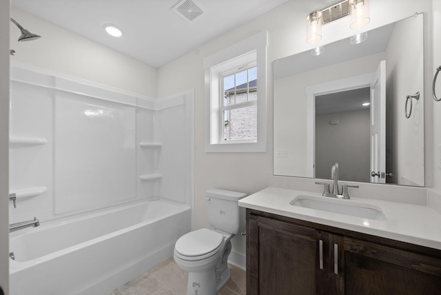 1573 Collins View Way, Clarksville, TN 37043 - bathroom featuring toilet, vanity,  shower combination, and tile patterned floors