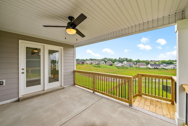 1573 Collins View Way, Clarksville, TN 37043 - view of patio with a ceiling fan, a residential view, and a wooden deck