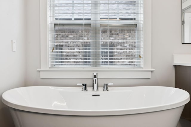 286 Keswick Grove Ln, Franklin, TN 37067 - full bathroom with a freestanding bath, vanity, and plenty of natural light