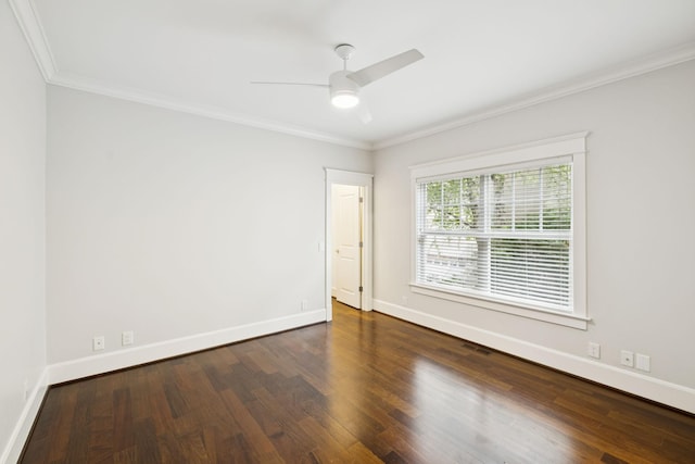286 Keswick Grove Ln, Franklin, TN 37067 - unfurnished room featuring crown molding, wood finished floors, a ceiling fan, and baseboards
