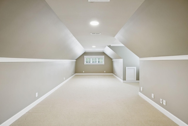286 Keswick Grove Ln, Franklin, TN 37067 - additional living space featuring vaulted ceiling, baseboards, carpet flooring, and recessed lighting