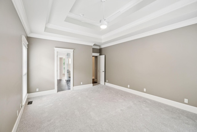 286 Keswick Grove Ln, Franklin, TN 37067 - unfurnished bedroom featuring a raised ceiling, carpet flooring, ornamental molding, and baseboards
