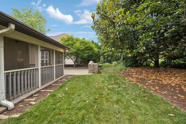 286 Keswick Grove Ln, Franklin, TN 37067 - view of green lawn featuring a patio and a sunroom
