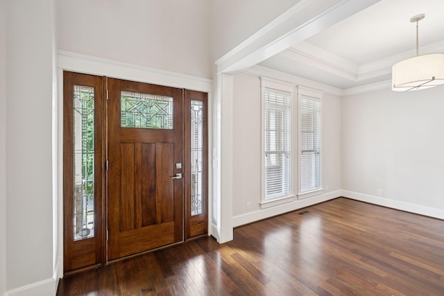 286 Keswick Grove Ln, Franklin, TN 37067 - foyer entrance with wood finished floors, baseboards, and crown molding