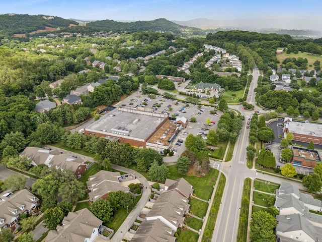 1906 Montgomery Way, Franklin, TN 37067 - aerial view of property's location with nearby suburban area and a mountain backdrop
