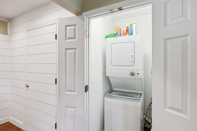 4202 Murphy Rd, Nashville, TN 37209 - washroom with stacked washer / dryer