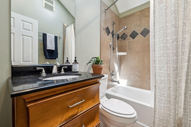 4202 Murphy Rd, Nashville, TN 37209 - bathroom with vanity, shower / bath combination with curtain, and toilet