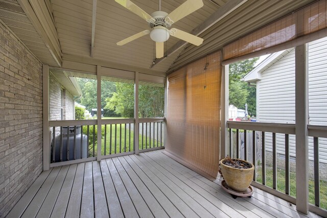 2321 Riverway Dr, Old Hickory, TN 37138 - unfurnished sunroom with ceiling fan