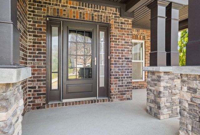 602 Pemberton Ct, Mount Juliet, TN 37122 - doorway to property featuring brick siding and covered porch