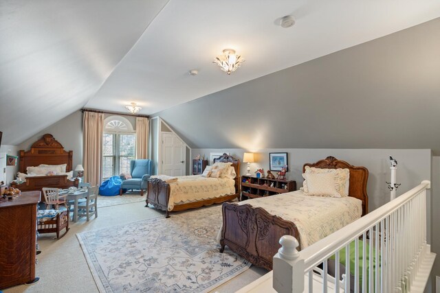 500 Forrest Park Cir, Franklin, TN 37064 - bedroom with carpet and vaulted ceiling