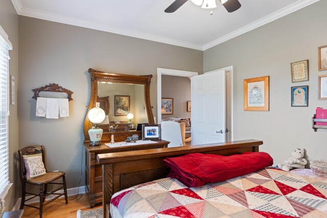 500 Forrest Park Cir, Franklin, TN 37064 - bedroom with wood finished floors, ornamental molding, and multiple windows