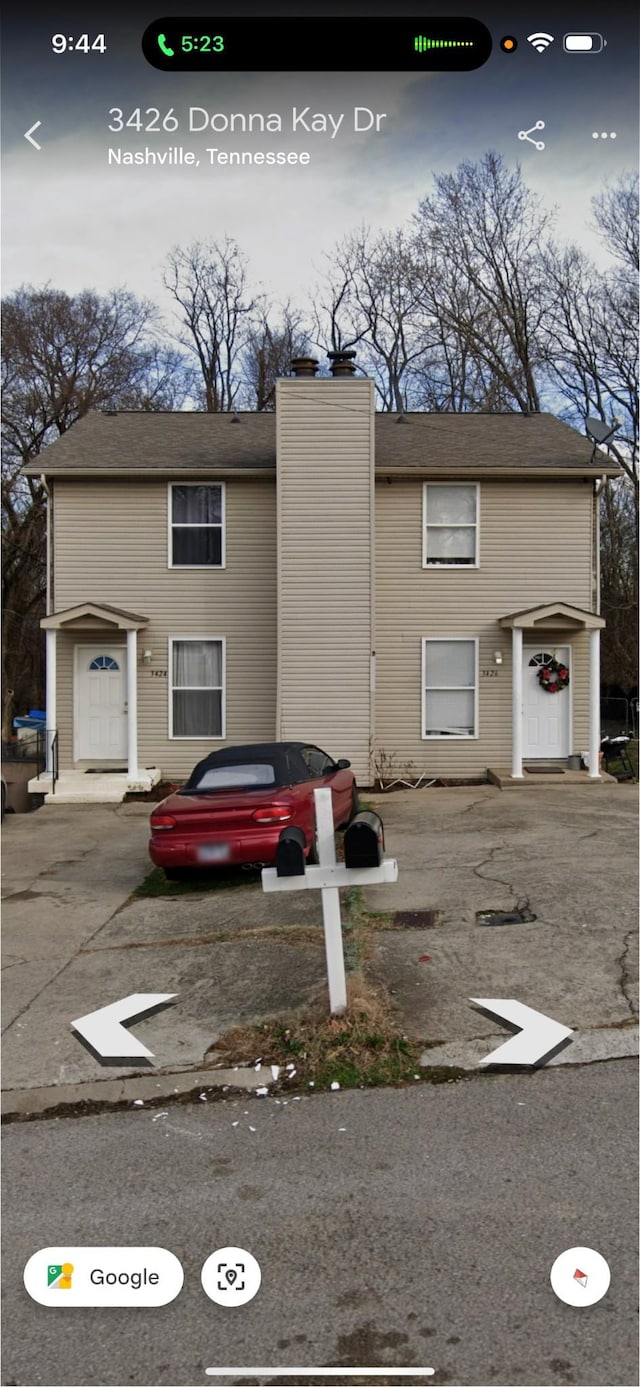 3424 Donna Kay Dr, Nashville, TN 37211 - view of front facade with a chimney