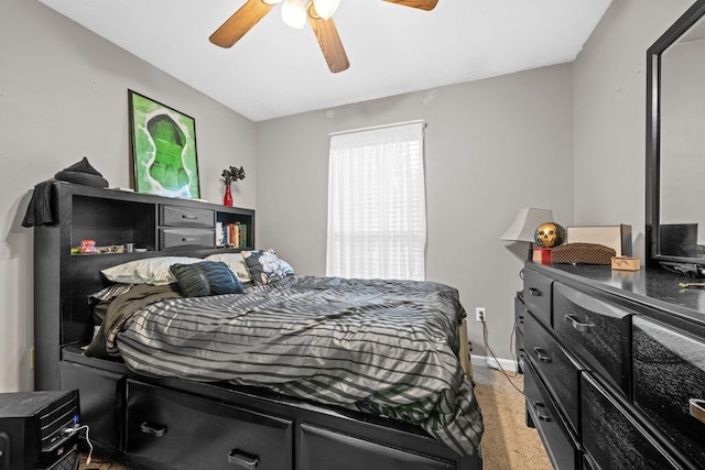 114 Silver Leaf Cir, Dickson, TN 37055 - bedroom with light carpet and ceiling fan