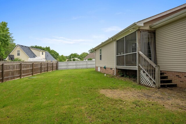 114 Silver Leaf Cir, Dickson, TN 37055 - fenced backyard with a sunroom