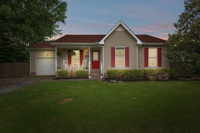 114 Silver Leaf Cir, Dickson, TN 37055 - single story home featuring a garage, a porch, driveway, and a shingled roof