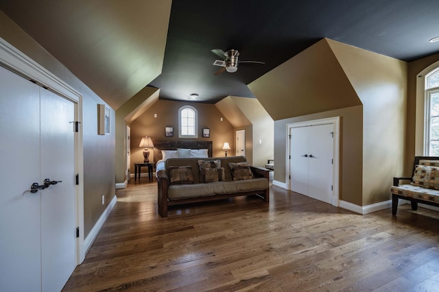 872 Pinnacle Hill Rd, Kingston Springs, TN 37082 - bedroom with wood finished floors and lofted ceiling