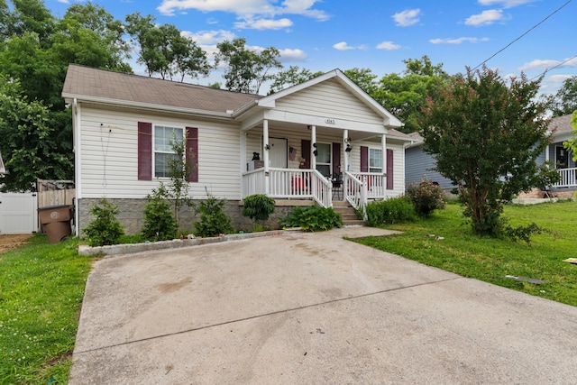 4145 Providence Park Ln, Nashville, TN 37211 - view of front of property featuring covered porch and a front lawn