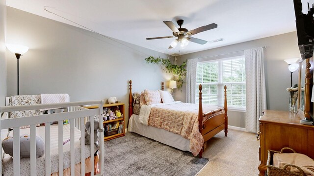 2809 Kaye Dr, Thompsons Station, TN 37179 - bedroom with carpet floors and a ceiling fan