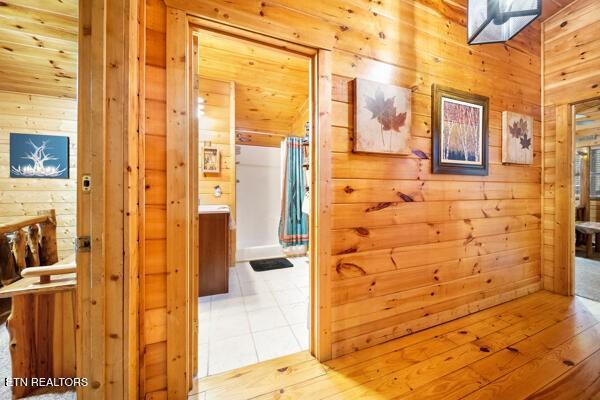 1999 E Mountain View Way, Sevierville, TN 37862 - hall featuring wooden walls