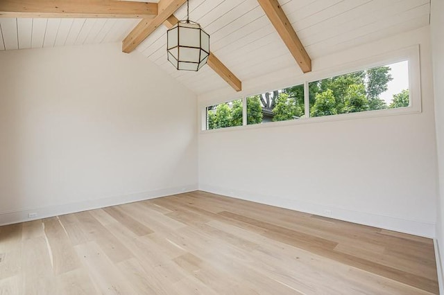 1302B Pillow St, Nashville, TN 37203 - empty room featuring wood finished floors, baseboards, and wood ceiling