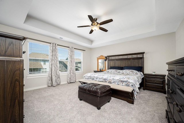 312 Whisper Wood Way, Lebanon, TN 37087 - bedroom with a raised ceiling, carpet floors, and ceiling fan