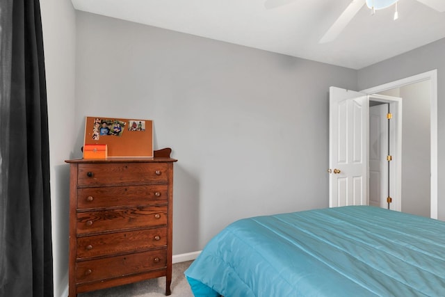 243 Shoshone Pl, Murfreesboro, TN 37128 - carpeted bedroom featuring baseboards and a ceiling fan