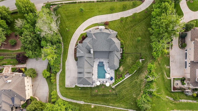 1024 Vaughn Crest Dr, Franklin, TN 37069 - aerial overview of property's location with a pool