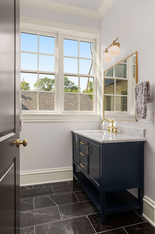 1024 Vaughn Crest Dr, Franklin, TN 37069 - bathroom featuring vanity and crown molding