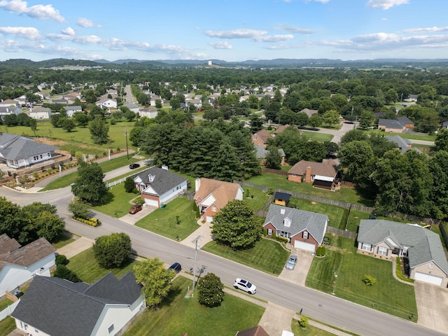 2104 Loudenslager Dr, Thompsons Station, TN 37179 - aerial perspective of suburban area with a mountain backdrop
