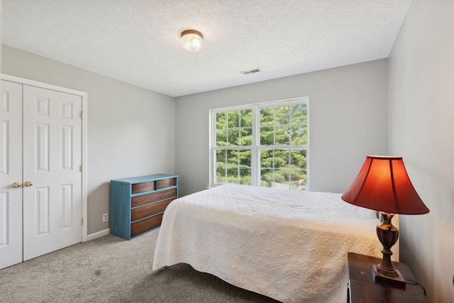 2104 Loudenslager Dr, Thompsons Station, TN 37179 - bedroom featuring carpet flooring, a textured ceiling, and a closet