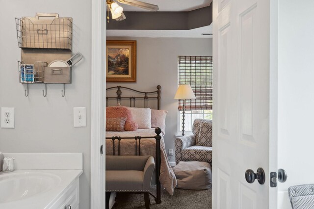 2104 Loudenslager Dr, Thompsons Station, TN 37179 - bedroom with carpet floors and a sink
