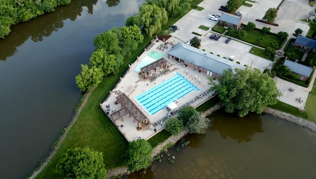 1159 Fairvue Village Ln, Gallatin, TN 37066 - bird's eye view of a large body of water and a pool area