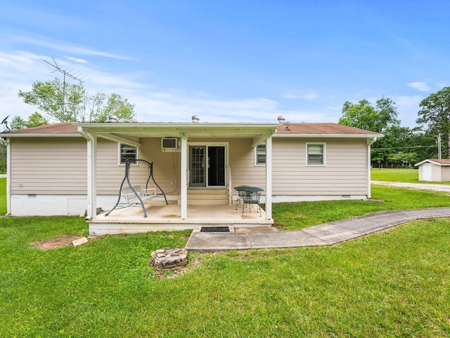 1574 Midway Rd, Sewanee, TN 37375 - rear view of property featuring a patio area, a yard, and crawl space