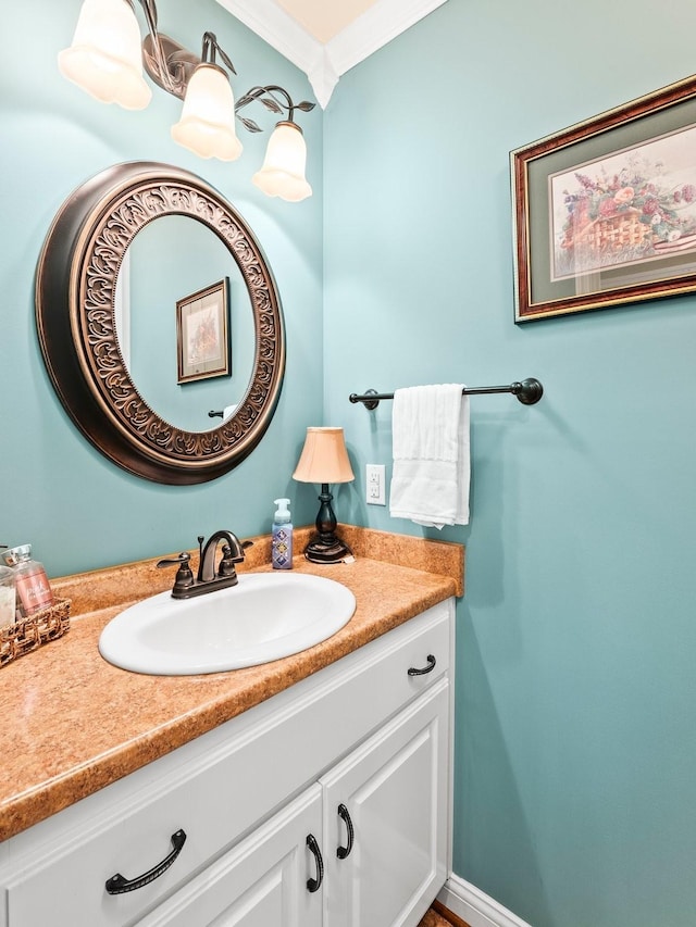 1574 Midway Rd, Sewanee, TN 37375 - bathroom with vanity and ornamental molding