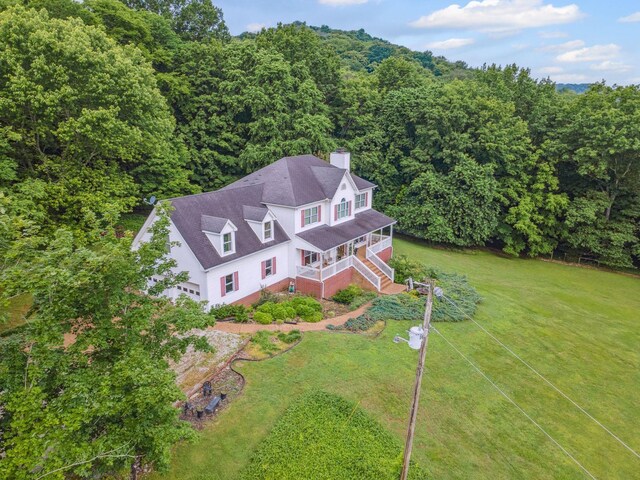6873 Giles Hill Rd, College Grove, TN 37046 - aerial view of property and surrounding area featuring a forest