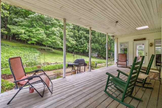 6873 Giles Hill Rd, College Grove, TN 37046 - deck with a yard and area for grilling