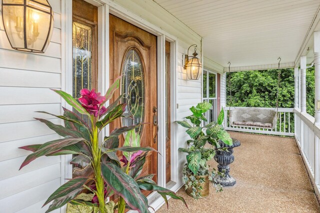 6873 Giles Hill Rd, College Grove, TN 37046 - property entrance featuring a porch