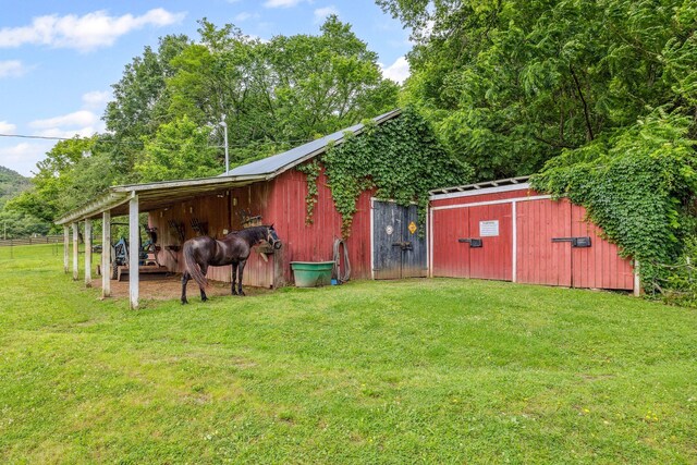 6873 Giles Hill Rd, College Grove, TN 37046 - view of yard with an outdoor structure and an exterior structure