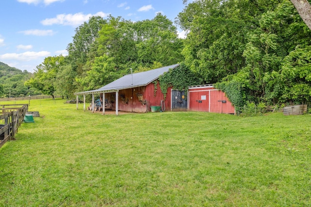 6873 Giles Hill Rd, College Grove, TN 37046 - view of yard with an outbuilding