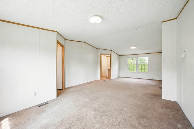 947 Buck Branch Rd, Charlotte, TN 37036 - unfurnished bedroom featuring carpet, vaulted ceiling, and a textured ceiling