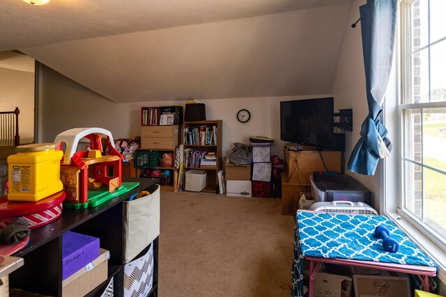 674 Superior Ln, Clarksville, TN 37043 - playroom with vaulted ceiling and carpet flooring