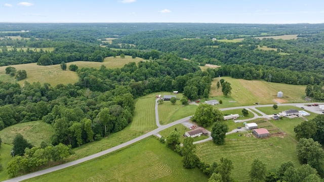 2237 Cold Springs Rd, Lafayette, TN 37083 - aerial overview of property's location featuring rural landscape and a forest