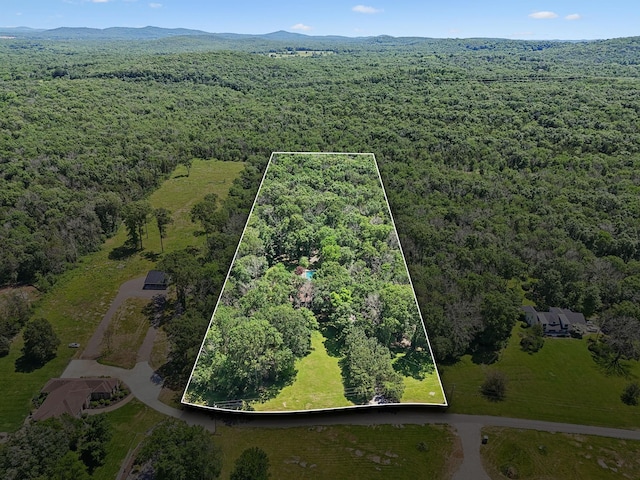 1150 Deer Run Rd, Murfreesboro, TN 37128 - aerial view of property's location with a heavily wooded area and property parcel outlined