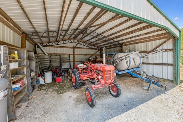8663 Dog Creek Rd, Primm Springs, TN 38476 - garage featuring heating fuel