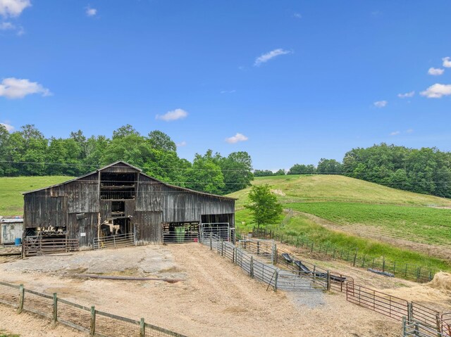 8663 Dog Creek Rd, Primm Springs, TN 38476 - horse barn with a view of rural / pastoral area