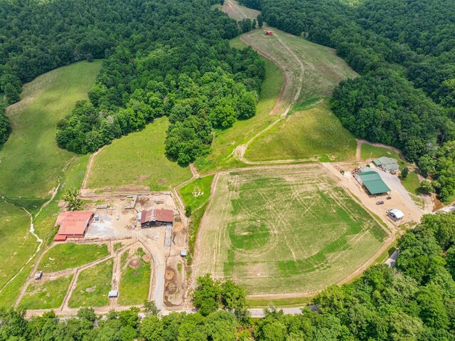 8663 Dog Creek Rd, Primm Springs, TN 38476 - aerial overview of property's location featuring rural landscape and a forest